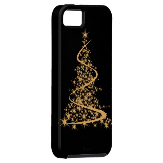 iPhone 5 Hoesje Glitzy Gold en Black (Back/Rechts)