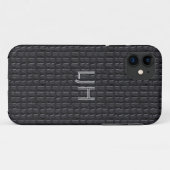 iPhone 5 Hoesje Grijs Leer Look (Achterkant (horizontaal))