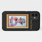 iPhone 5 hoesje Koolstof Afbeelding Lijst 3D (Achterkant (horizontaal))