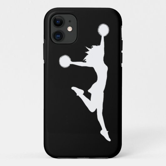 iPhone 5 Hoesje-Mate Cheer 1 Silhouette White/Blac Case-Mate iPhone Case (Achterkant)