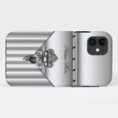 iPhone 5 Hoesje-Mate Hoesje Grey Look Lock (Achterkant (horizontaal))