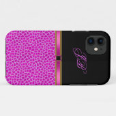 iPhone 5 Hoesje-Mate Hoesje Wild Roze Zwart (Achterkant (horizontaal))