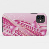iPhone 5 Hoesje met Roze Harten (Achterkant (horizontaal))