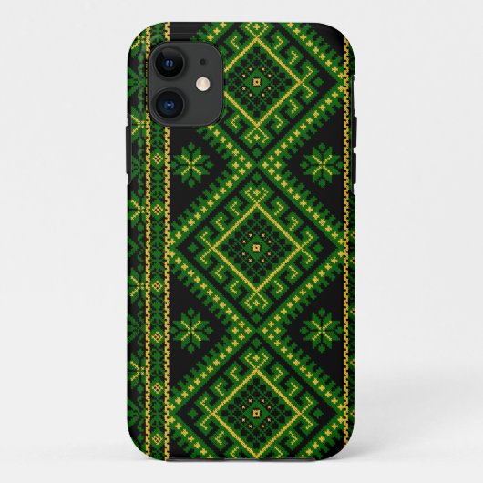 iPhone 5 Hoesje Oekraïense Kruissteekprint (Achterkant)