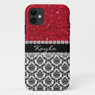 IPHONE 5 Hoesje RHINESTONE KIJK HET Damasontwerp A