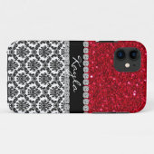 IPHONE 5 Hoesje RHINESTONE KIJK HET Damasontwerp A (Achterkant (horizontaal))