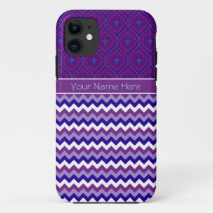 iPhone 5 Hoesje te personaliseren: Paarse Chevrons