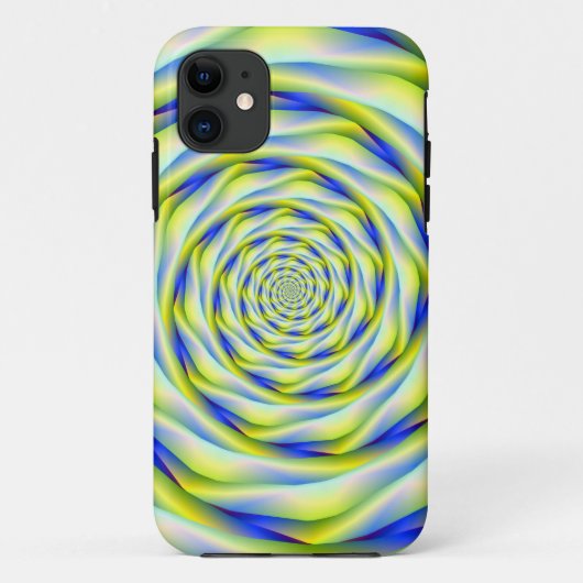 iPhone 5 Hoesje Vortex in Blue en Yellow (Achterkant)