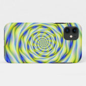 iPhone 5 Hoesje Vortex in Blue en Yellow (Achterkant (horizontaal))