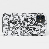 iphone 5 hoesje wit en zwart Tattoo (Achterkant (horizontaal))