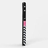 iPhone 5 Hoesje zwarte Chevron en Stippen (Achterkant/rechts)