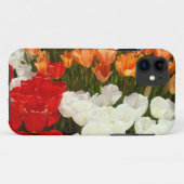 iPhone 5 hoesjes Rode Witte Oranje Tulp Bloemen (Achterkant (horizontaal))