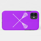 iPhone 5 Lacrosse Sticks Paars Case-Mate iPhone Case (Achterkant (horizontaal))
