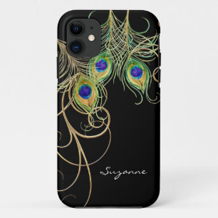 IPhone 5 Moderne Pauwenveren Gouden Draai Naam Case-Mate iPhone Case