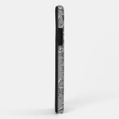 iPhone 5 Monogram Elegant Damask Zilver Case-Mate iPhone Case (Achterkant/rechts)