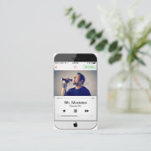 iPhone 5  Namecard voor muzikanten Visitekaartje (Staand voorkant)