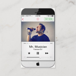 iPhone 5  Namecard voor muzikanten Visitekaartje