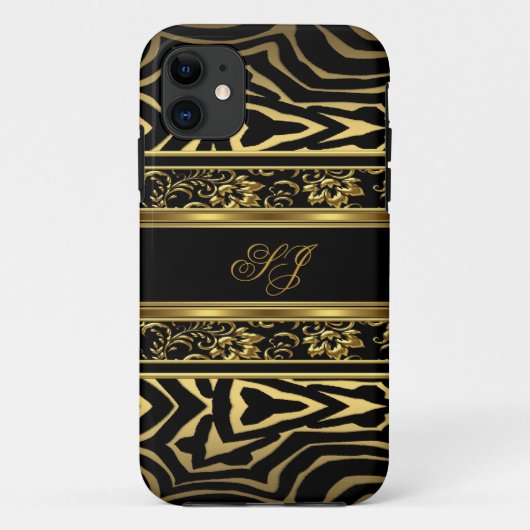 iPhone 5 of 4 Modern Goud Zwart Case-Mate iPhone Case (Achterkant)