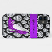 iPhone 5 Paarse hoge hak schoen Case-Mate iPhone Case (Achterkant (horizontaal))