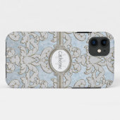 Iphone 5 Sparkle Floral Leaf Damask gepersonalisee Case-Mate iPhone Case (Achterkant (horizontaal))