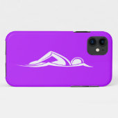 iPhone 5 Swim Logo Paars Case-Mate iPhone Case (Achterkant (horizontaal))