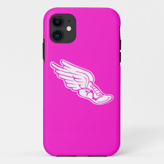iPhone 5 Track Logo White op roze Case-Mate iPhone Case (Achterkant)