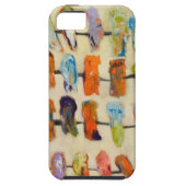 iphone 5 vibe hoesje abstracte kunstvogels (Achterkant)