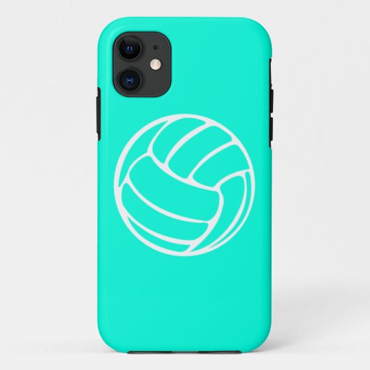 iPhone 5 Volleyball White op Turquoise Case-Mate iPhone Case (Achterkant)
