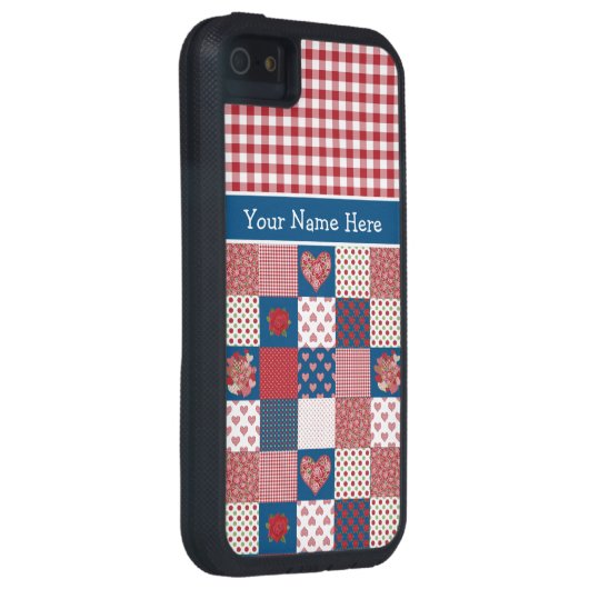 iPhone 5 Xtreme Hoesje aan Personaliseer: Harten, (Back/Rechts)