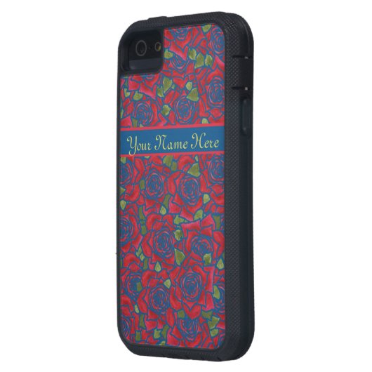 iPhone 5 Xtreme Hoesje aan Personaliseer: Harten,  (Achterkant Links)