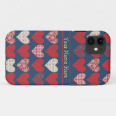 iPhone 5c Case om te personaliseren: harten en Roz (Achterkant (horizontaal))
