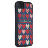 iPhone 5c Case om te personaliseren: harten en Roz (Back/Rechts)