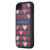 iPhone 5c Case om te personaliseren: harten en Roz (Achterkant Links)