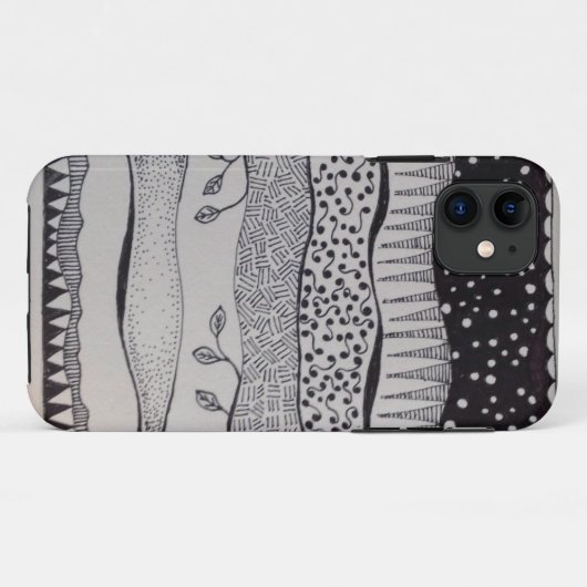 iPhone 5s hoesje met zwart-wit design (Achterkant (horizontaal))