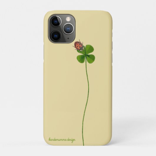 iPhone 6/6s hoesje met vierbladige klaver en lieve (Achterkant)