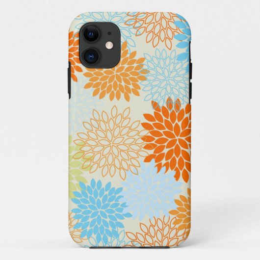 iPhone 6/6S Hoesje — Oranje en blauw (Achterkant)