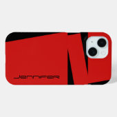 iPhone 6 de Rode en Zwarte Streep van het Hoesje (Achterkant (horizontaal))