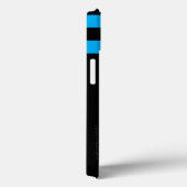 iPhone 6 Hoesje Cyaan Blue & Black Two Way Stripe (Achterkant / Rechts)
