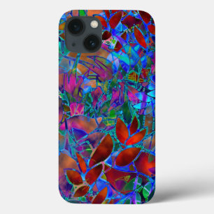 iPhone 6 Hoesje Hoest Floral Abstract Glas in lood