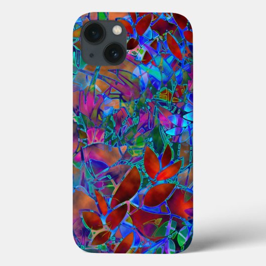 iPhone 6 Hoesje Hoest Floral Abstract Glas in lood (Achterkant)