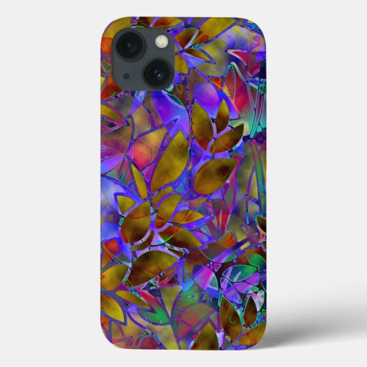 iPhone 6 Hoesje Hoest Floral Abstract Glas in lood (Achterkant)