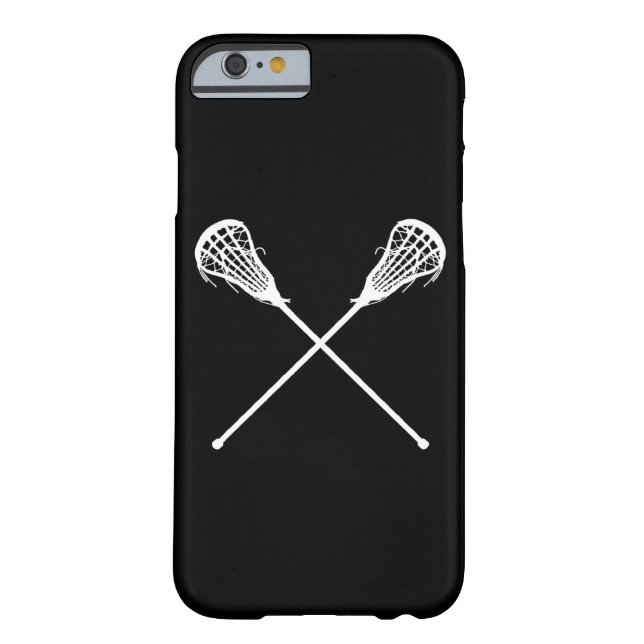 iPhone 6 hoesje Lacrosse Sticks Black (Achterkant)