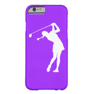 iPhone 6 hoesje Lady Golfer Silhouette White op Pu