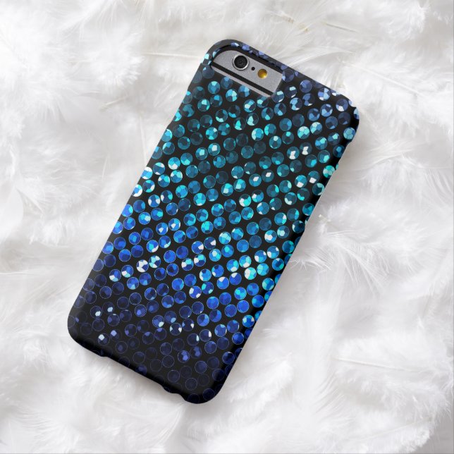 iPhone 6 Hoesje Slim Blue Crystal Bling Strass (Voorbeeld)