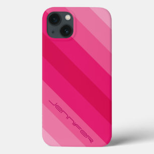 iPhone 6 Hoesje Vijf Roze Diagonale Moderne Streep