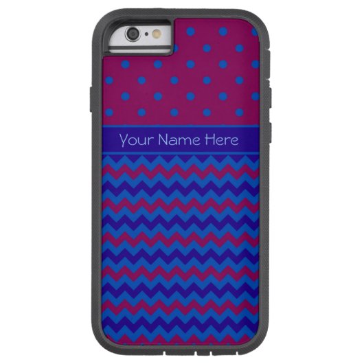 iPhone 6 hoesje Xtreme Hoesje: Paarse Chevrons (Achterkant)