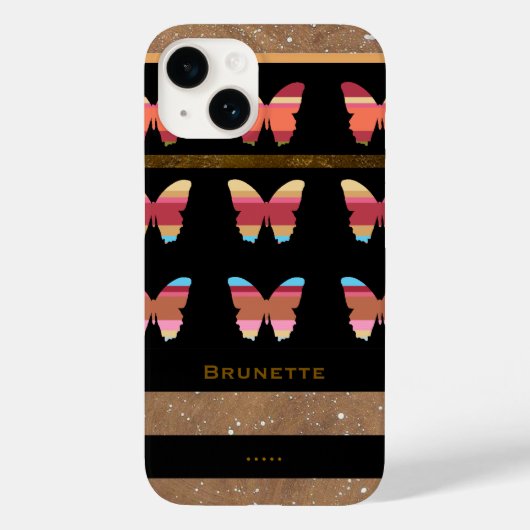 iPhone 6 met gestreepte vlinders Case-Mate iPhone Case (Achterkant)