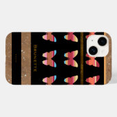 iPhone 6 met gestreepte vlinders Case-Mate iPhone Case (Achterkant (horizontaal))