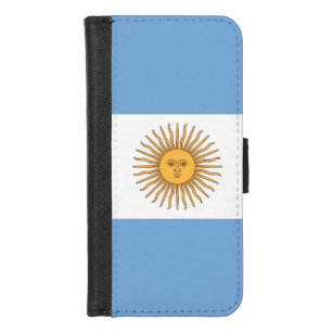 iPhone 7/8 Wallet Case met vlag Argentinië iPhone 8/7 Portemonnee Hoesje