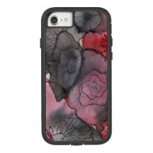 iPhone 7/8 zwart rode bessen telefoonhoesje